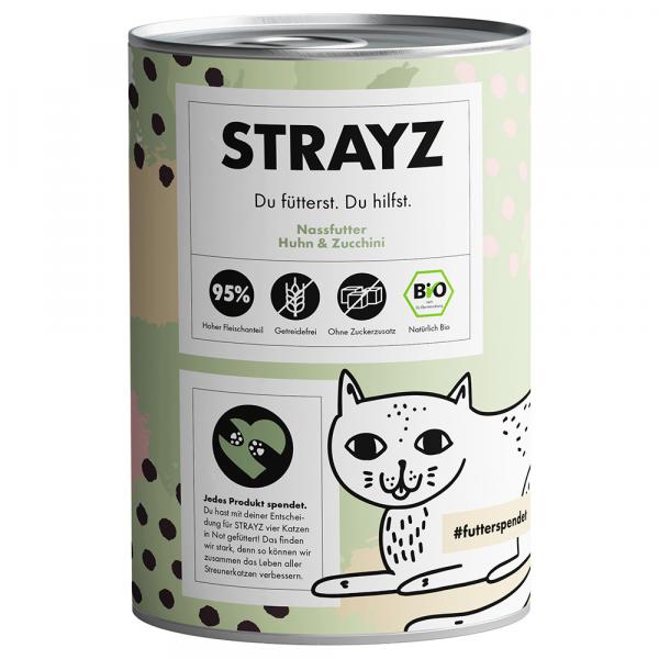 STRAYZ kot bio 6 x 400 g - Biokurczak i biocukinia