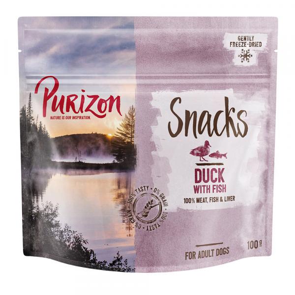 20% taniej! Purizon Snacks dla psa, 2 x 100 g - Kaczka z rybą (bez zbóż), 2 x 100 g