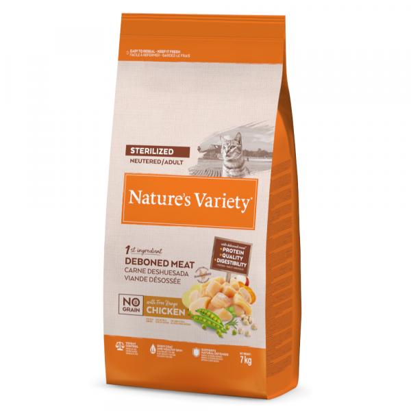 Nature's Variety No Grain Sterilized, kurczak z wolnego wybiegu - 7 kg