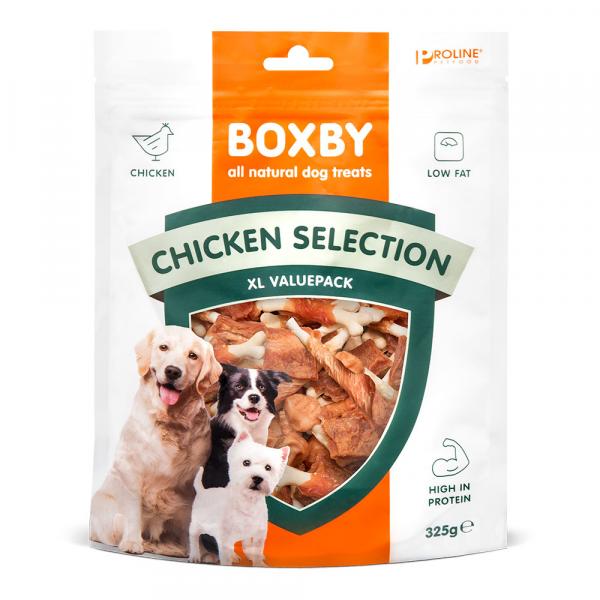 20% taniej! Boxby, przysmaki dla psów, różne rodzaje - Snacks Chicken Selection, 325 g