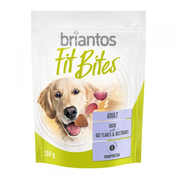 Briantos „FitBites”, kaczka z burakami i płatkami owsianymi - Opakowanie uzupełniające, 3 x 150 g