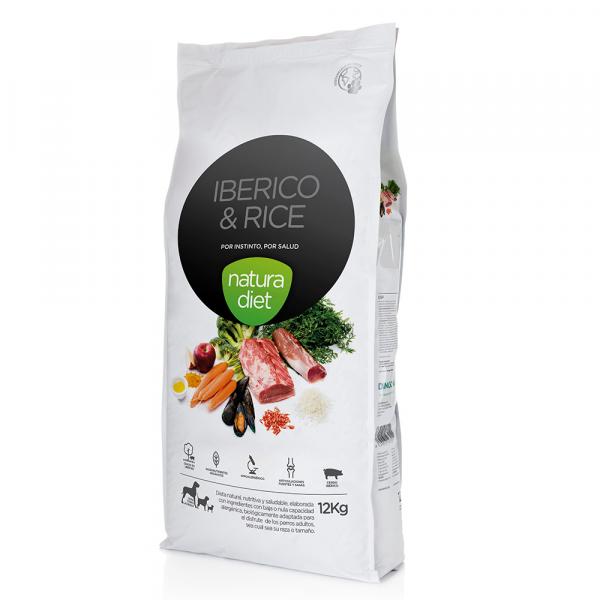 Natura Diet Adult Iberico & rice, wieprzowina iberysjka z ryżem - 12 kg