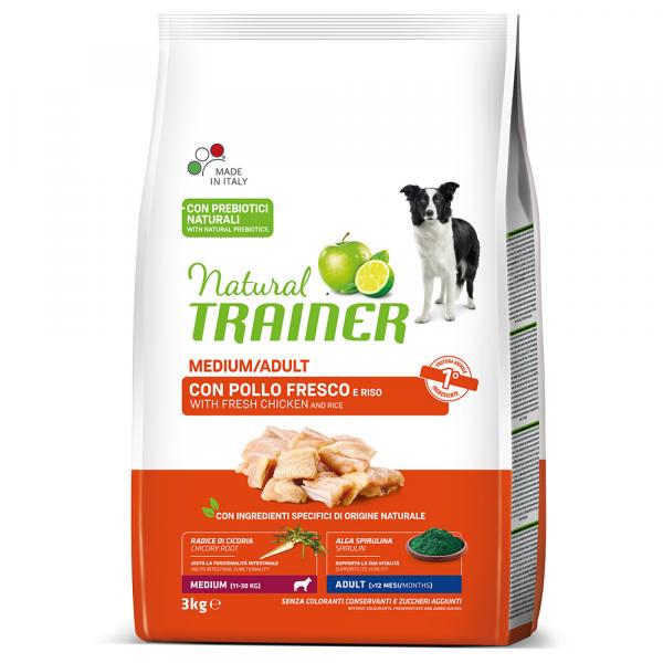 Natural Trainer Medium, kurczak z ryżem i aloesem - 2 x 3 kg