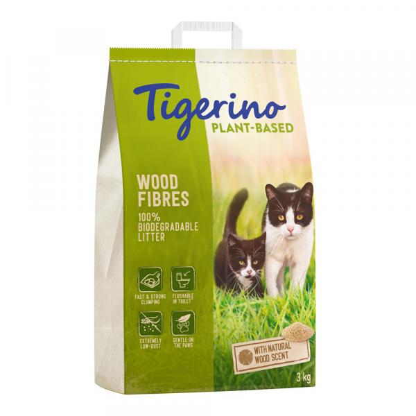 20% taniej! Tigerino, żwirek, różne rodzaje - Plant-Based, żwirek na bazie drewna - zapach drewna, nieperfumowany, 7 l