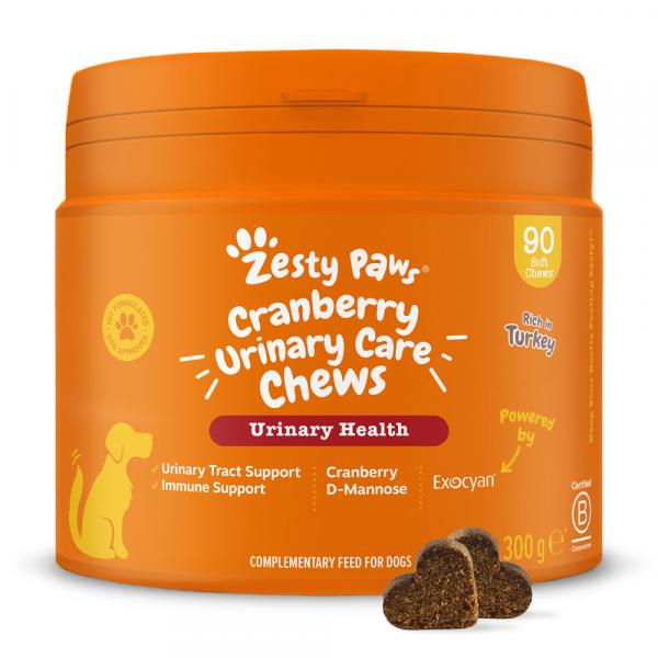 Zesty Paws Urinary Care Chews, z żurawiną - 90 tabletek do żucia