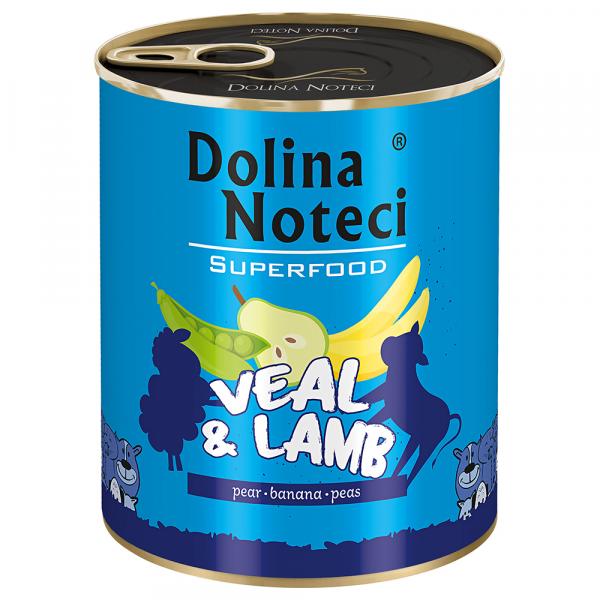 Dolina Noteci Superfood, 12 x 800 g - Cielęcina i jagnięcina