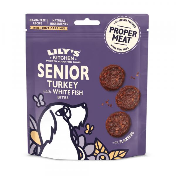 Lily's Kitchen Senior Bites, indyk z białą rybą - 70 g