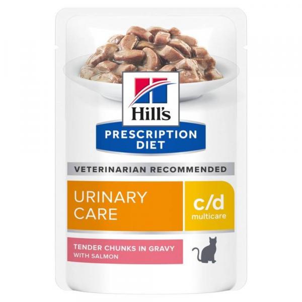 Hill's Prescription Diet Feline c/d Urinary Care, łosoś w sosie - 24 x 85 g