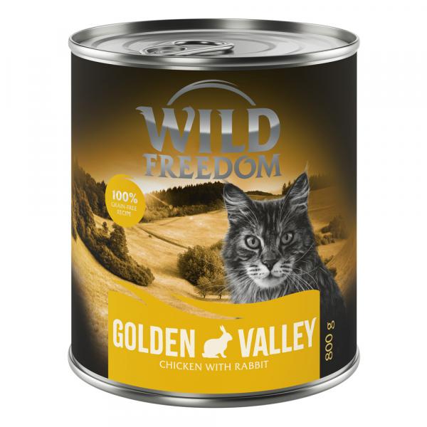 15% taniej! Wild Freedom Adult - bezzbożowa receptura, 6 x 800 g - Golden Valley - Królik i kurczak