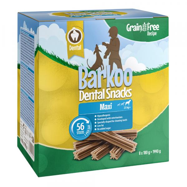 Korzystny pakiet Barkoo Dental Snacks 28 lub 56 szt. - BEZZBOŻOWA receptura - Dla dużych psów, 56 szt. (1,44 kg)