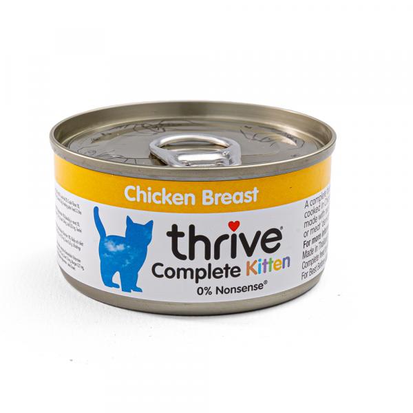 Podwójne zoopunkty! Thrive Complete, 6 / 12 x 75 g - Kitten, Kurczak, 12 x 75 g