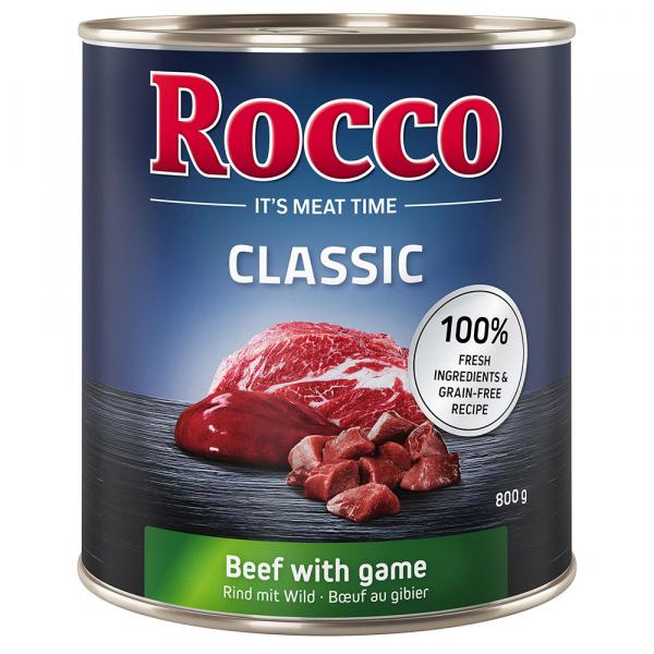 21 + 3 gratis! Rocco, karma mokra dla psa, 24 x 800 g - Wołowina i dziczyzna