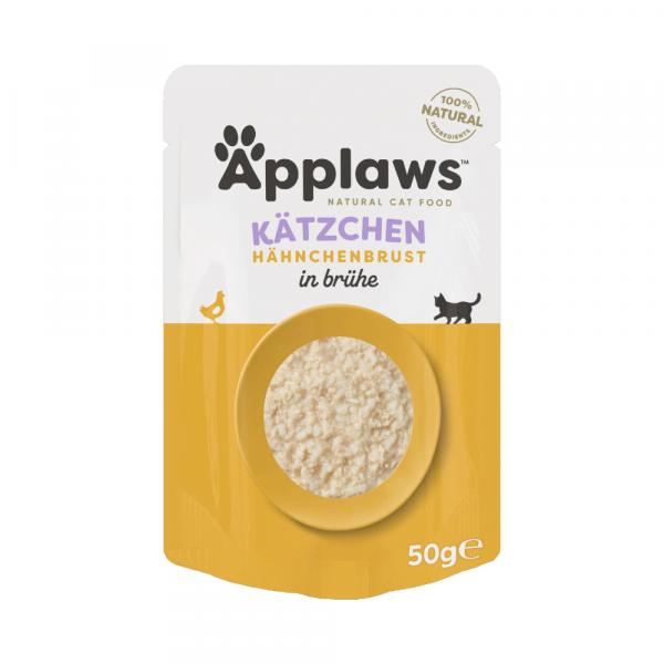 Applaws Natural Kitten w bulionie, 12 x 50 g - Pierś z kurczaka