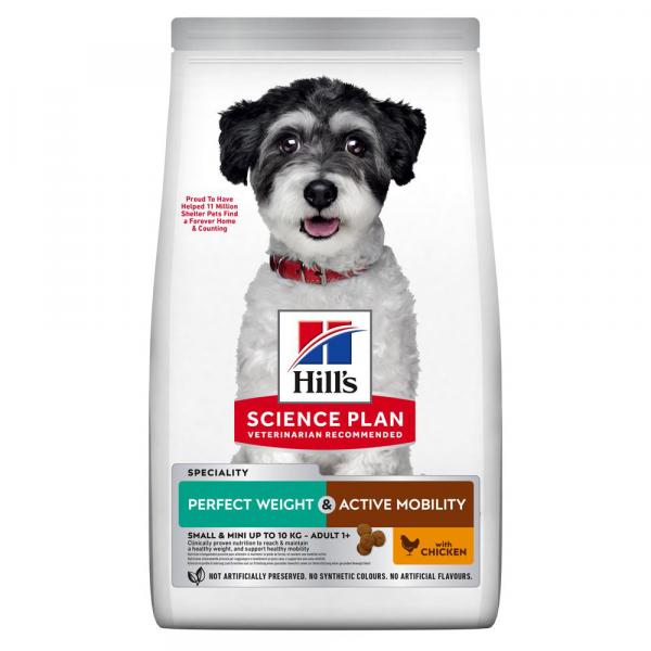 Hill's Science Plan Adult Perfect Weight & Active Mobility Small & Mini, kurczak - 2 x 6 kg