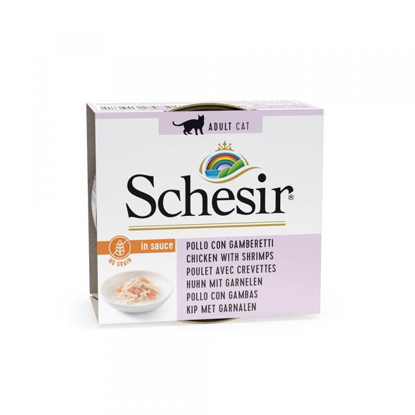 Schesir w naturalnym sosie, 6 x 70 g - Kurczak z krewetkami