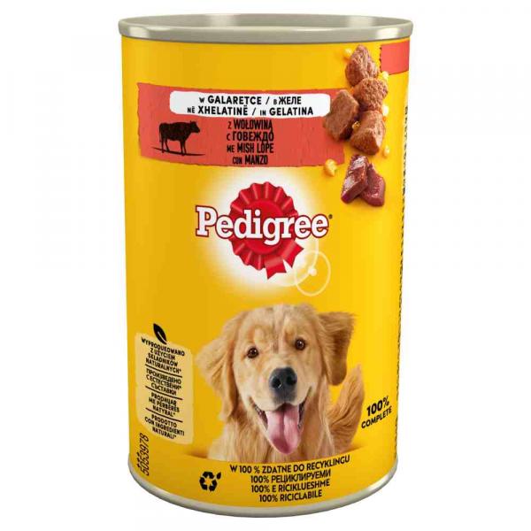 Megapakiet Pedigree Classic, 24 x 400 g - Adult: wołowina