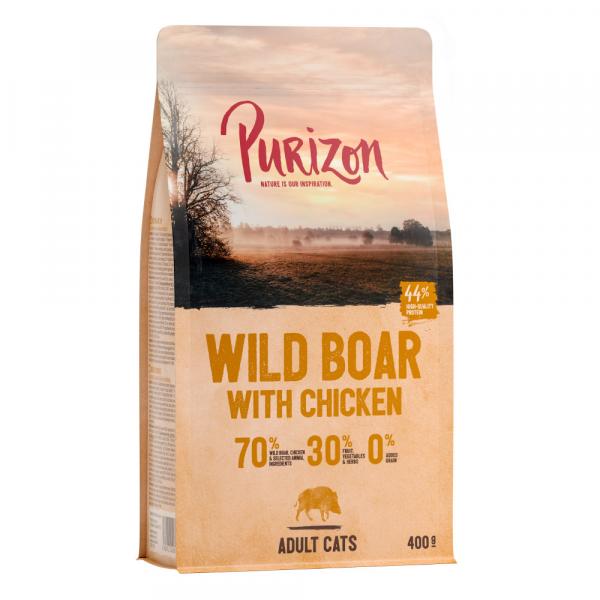 20% taniej! Purizon - bez zbóż, karma sucha, 400 g - Adult dla kota, dziczyzna i kurczak