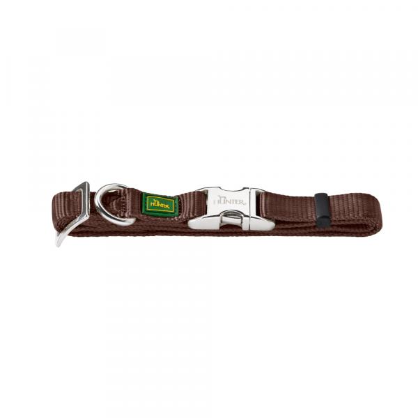 HUNTER obroża dla psa Vario Basic Alu-Strong, brązowa - Rozmiar L: obw. szyi 40-55 cm, szer. 20 mm