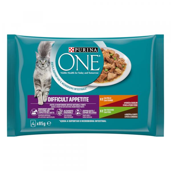 PURINA ONE Difficult Appetite - Kurczak i indyk,16 x 85 g