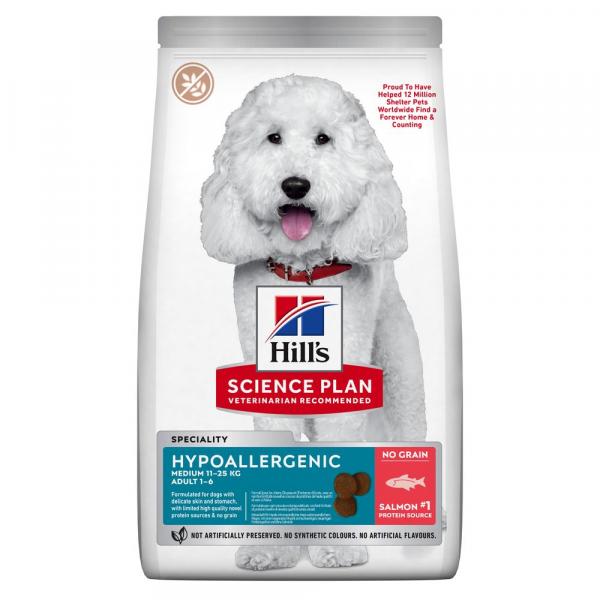 Hill's Science Plan Adult Hypoallergenic Medium, łosoś - 2 x 14 kg