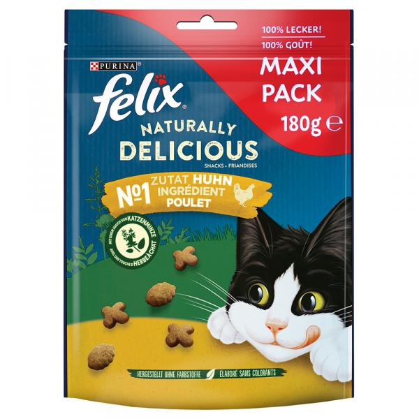 Felix Naturally Delicious - Kurczak i kocimiętka, 3 x 180 g