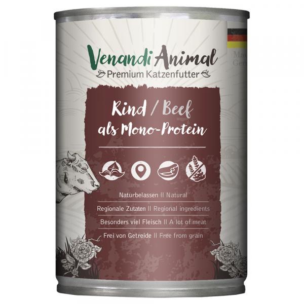 Venandi Animal Monoprotein 24 x 400 g Economy Pack - Wołowina