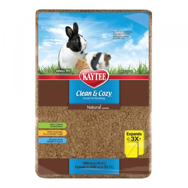 Kaytee Clean & Cozy Bedding Natural - 3 x 49,2 litra (ok. 6,3 kg)