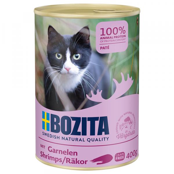 10 + 2 gratis! Bozita, mokra karma dla kota, 12 x 400 g - Krewetki