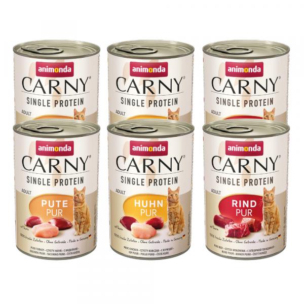 Pakiet próbny animonda Carny Single Protein Adult - 6 x 400 g