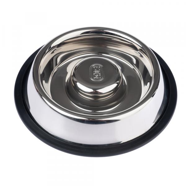 TIAKI miska spowalniająca jedzenie Silvered - 570 ml, Ø 24,5 cm