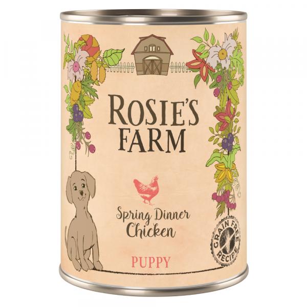 5 + 1 gratis! Rosie's Farm Puppy, 6 x 400 g - Kurczak