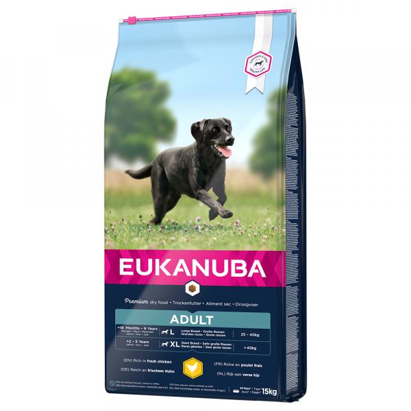 Eukanuba Adult Large Breed, kurczak - 2 x 15 kg