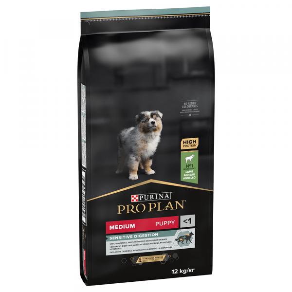 Dwupak PURINA PRO PLAN - Medium Puppy Optidigest, jagnięcina i ryż, 2 x 12 kg