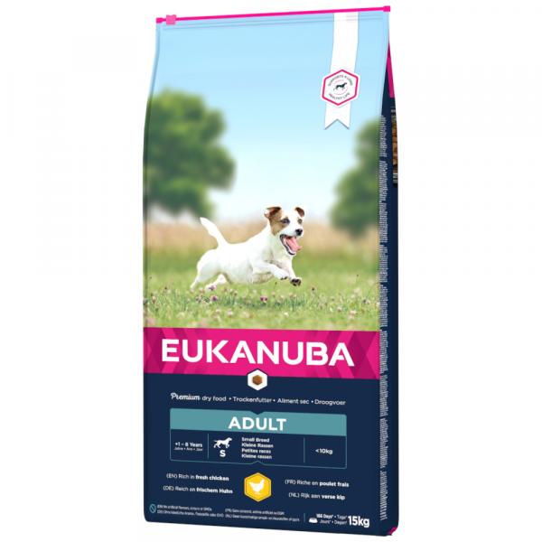 Eukanuba Adult Small Breed, kurczak - 15 kg