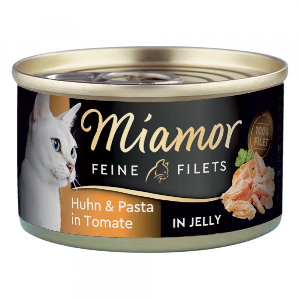 Miamor Feine Filets w galarecie, 1 x 100 g - Kurczak z makaronem