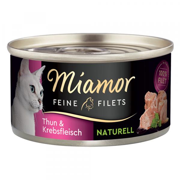 Megapakiet Miamor Feine Filets Naturelle, 24 x 80 g - Tuńczyk z krabami