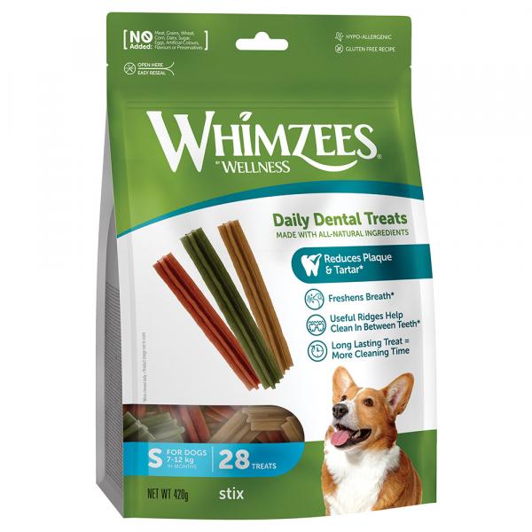 Whimzees by Wellness Stix - Rozmiar S: dla małych psów (7 - 12 kg, 28 szt.)