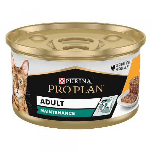 PURINA PRO PLAN Cat Adult Maintenance - Kurczak, 48 x 85 g