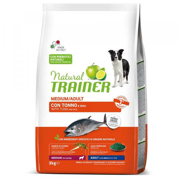 Natural Trainer Medium Adult, z tuńczykiem i ryżem - 3 kg