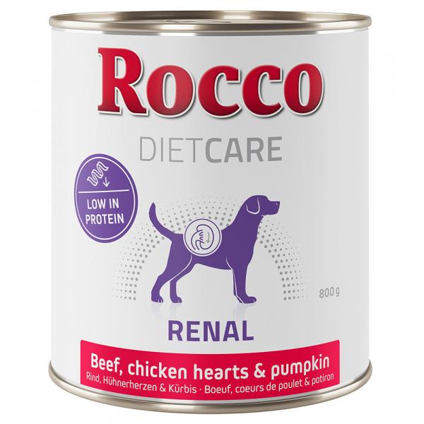 Rocco Diet Care Renal, wołowina z kurzymi sercami i dynią - 12 x 800 g