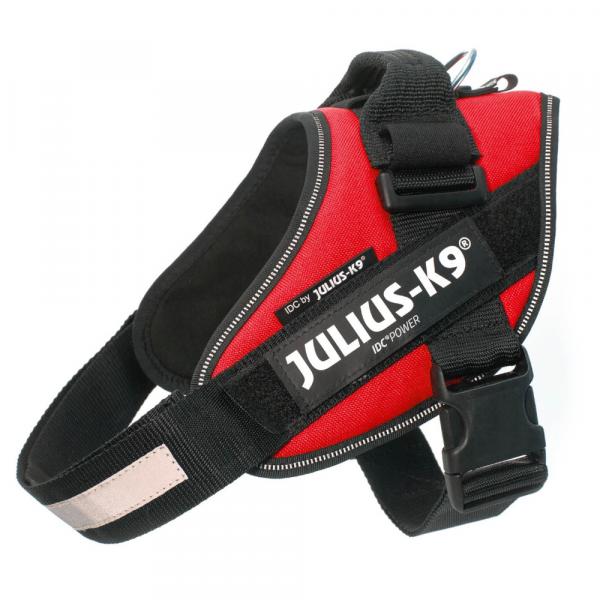 JULIUS-K9 IDC® Power szelki dla psa, czerwone - Rozm. 0: Obwód w klatce piersiowej 58 - 76 cm