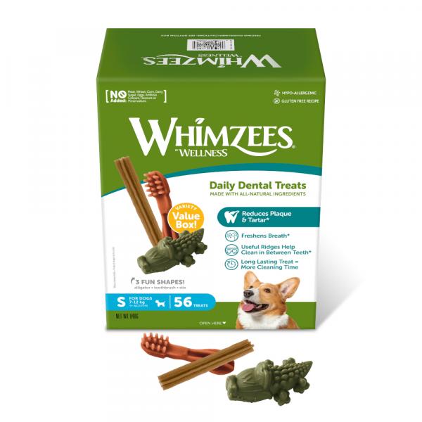 15% taniej! Whimzees by Wellness, przysmaki dla psa - Mix przysmaków, S: dla małych psów (7 - 12 kg, 56 szt.)