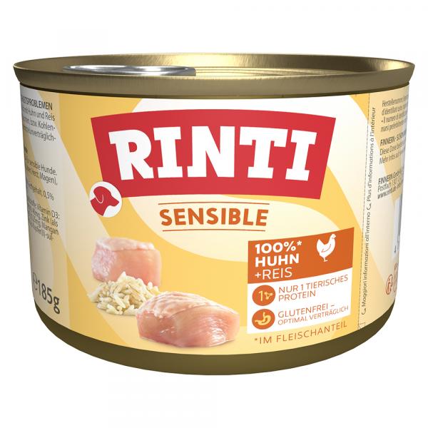 RINTI Sensible, 24 x 185 g - Kurczak z ryżem