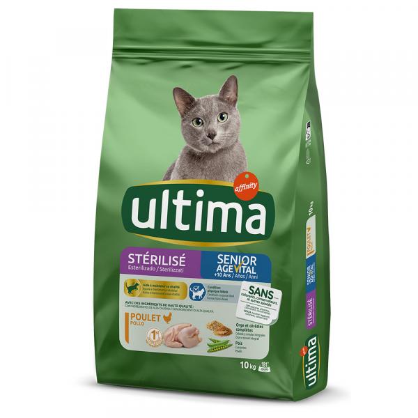 8,5 + 1,5 kg gratis! Ultima, karma sucha dla kota, 10 kg - Cat Sterilized Senior