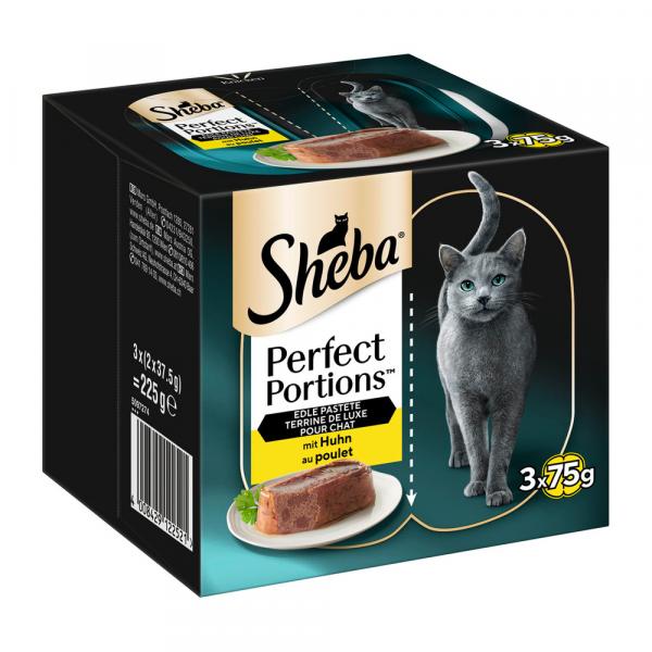 Sheba Perfect Portions, 6 x 37,5 g - Pasztet z kurczakiem