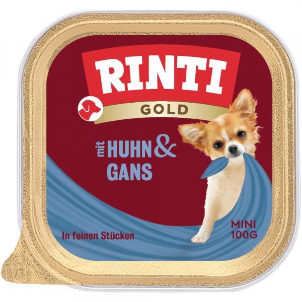 RINTI Gold Mini, 6 x 100 g - Kurczak z gęsią