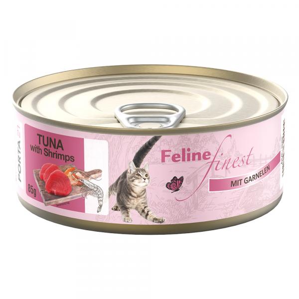 Feline Finest, 85 g - Tuńczyk z krewetkami