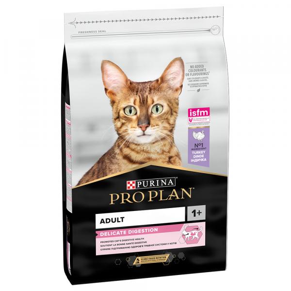 9 + 1 kg gratis! PURINA PRO PLAN, karma sucha dla kota, 10 kg - Adult Delicate Digestion, indyk