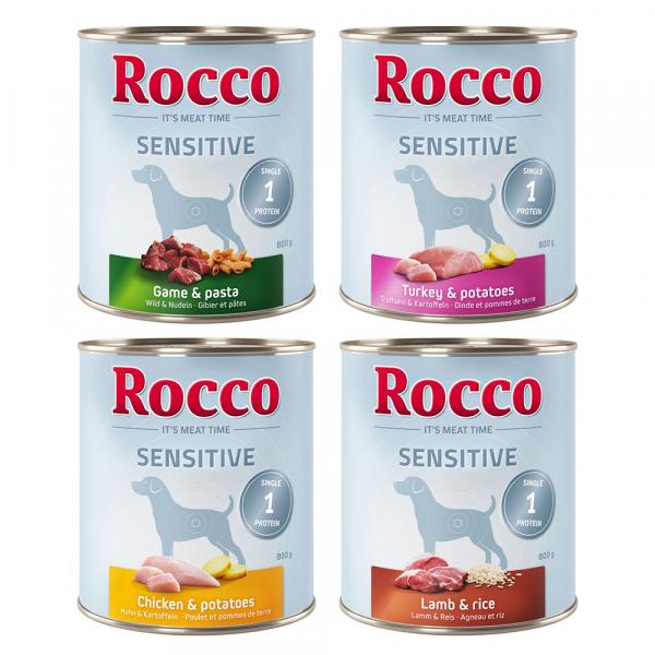 Megapakiet: Rocco Sensitive, 24 x 800 g - 4 smaki, Mieszany pakiet