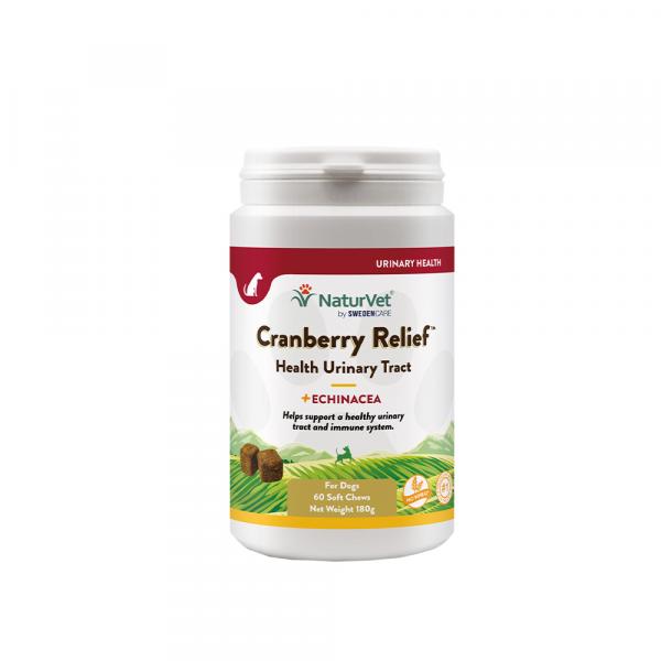 NaturVet Cranberry Relief - 60 tabletek do żucia